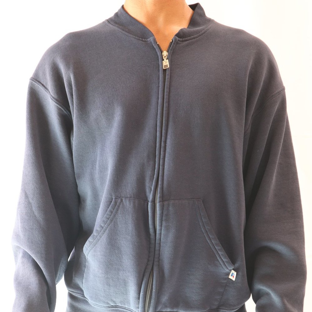 Vintage Russel Zip-up Crew Neck